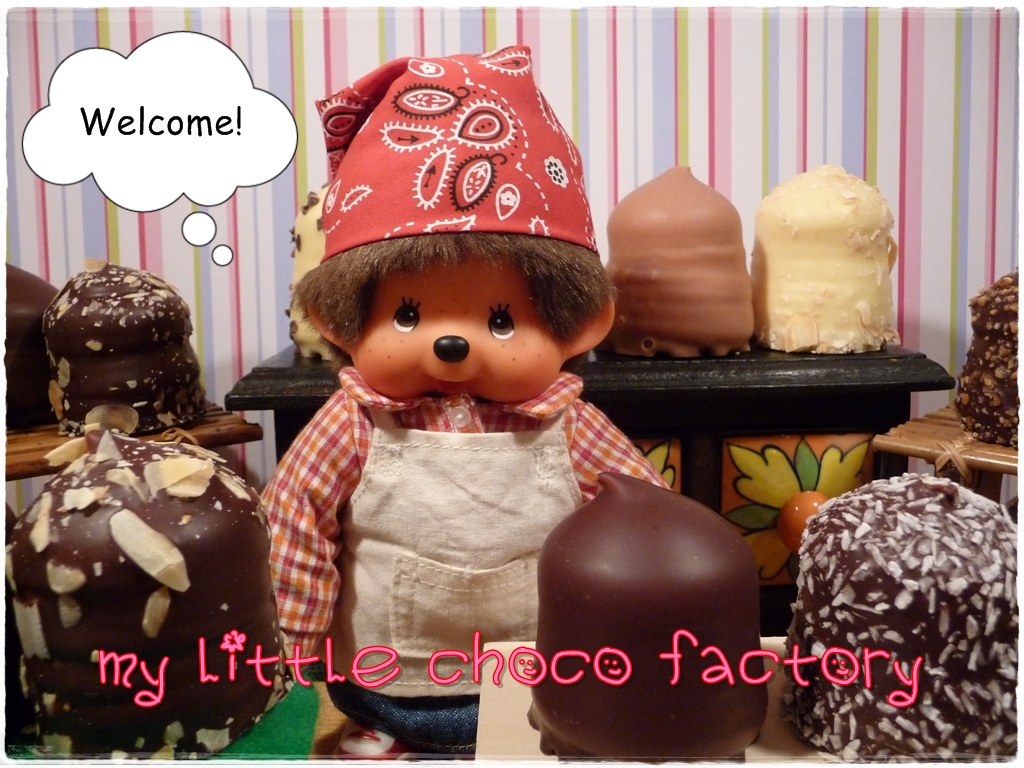 Monchhichi in the choco marshmallow factory